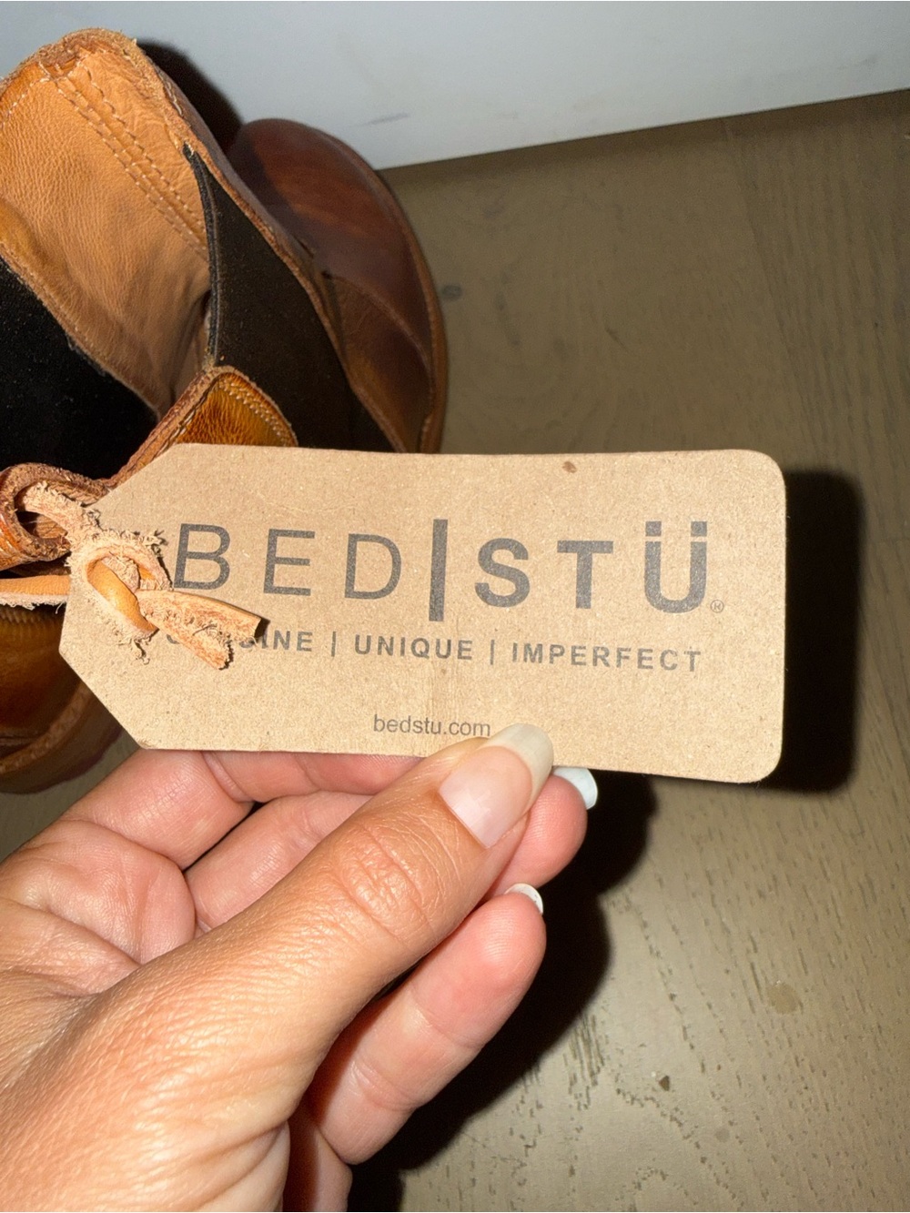 BED|STU NWT women’s Chukka Boots in Cognac Brown Leather - Picture 3 of 4